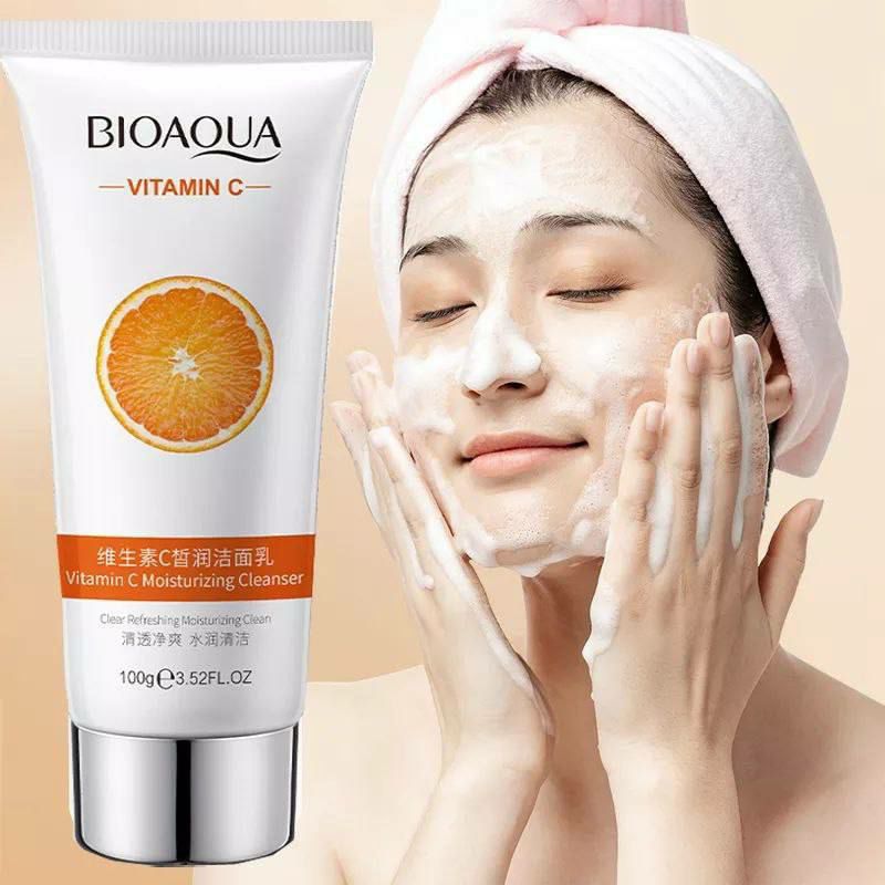 خرید اینترنتی فوم شوینده صورت تیوپی ویتامین سی بیوآکوا Bioaqua