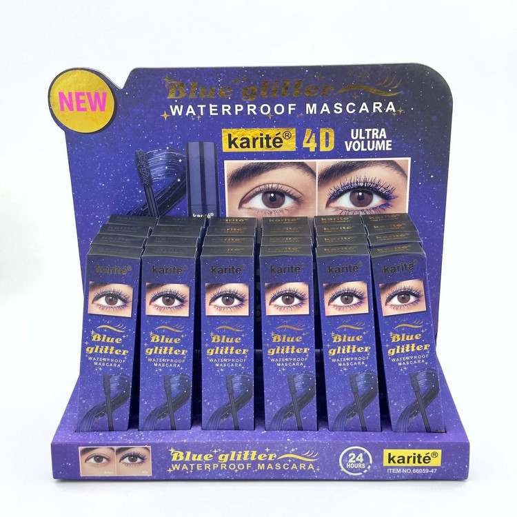 خرید اینترنتی ریمل حجم دهنده مژه رنگ آبی شاین دار کاریته