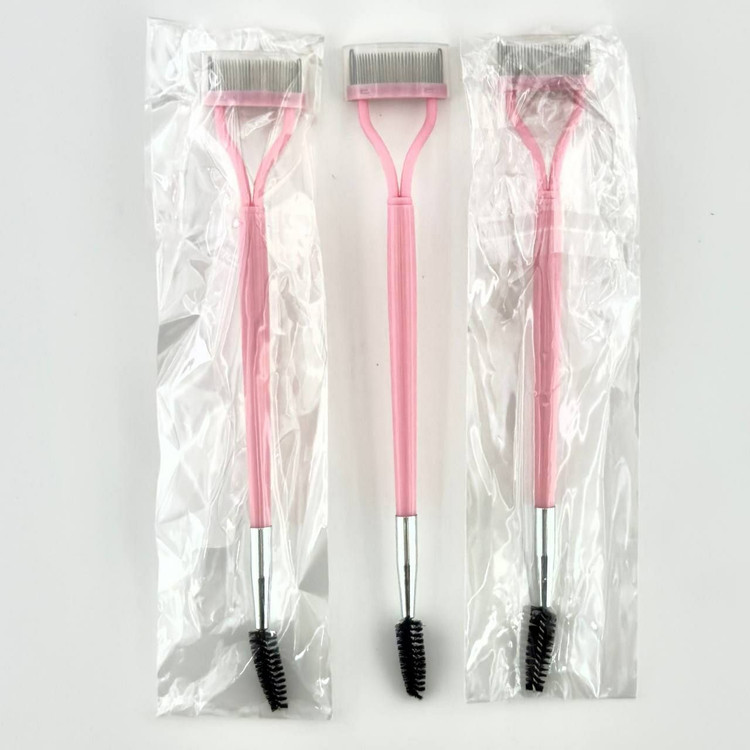 سفارش شانه مژه فلزی و برس ابرو دو طرفه محکم و بادوام