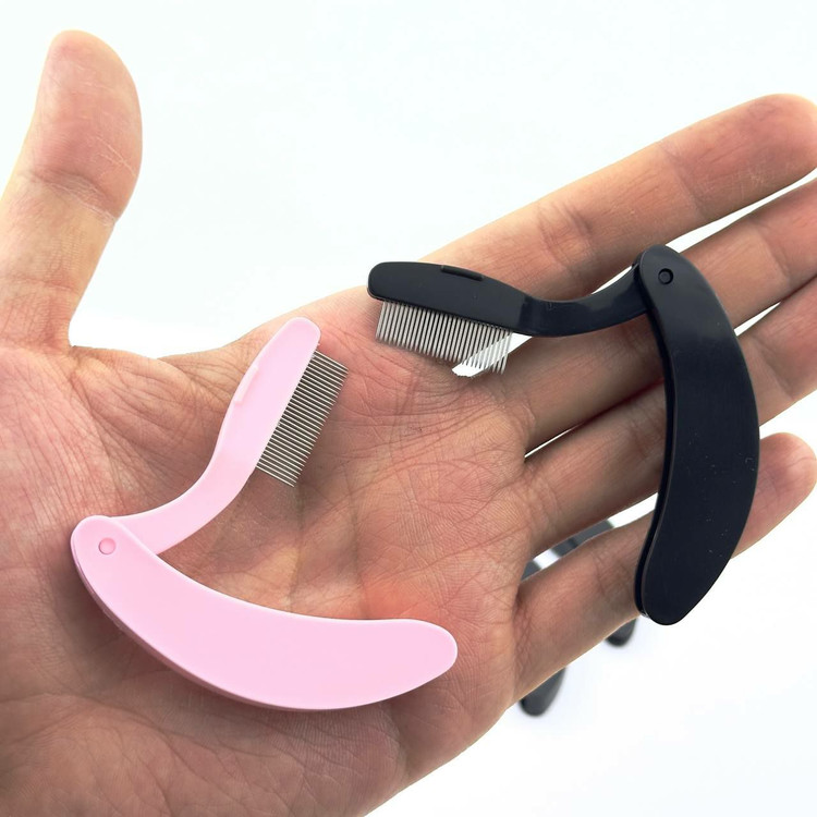 خرید شانه لیفت و حالت دهنده مژه و ابرو فلزی تاشو