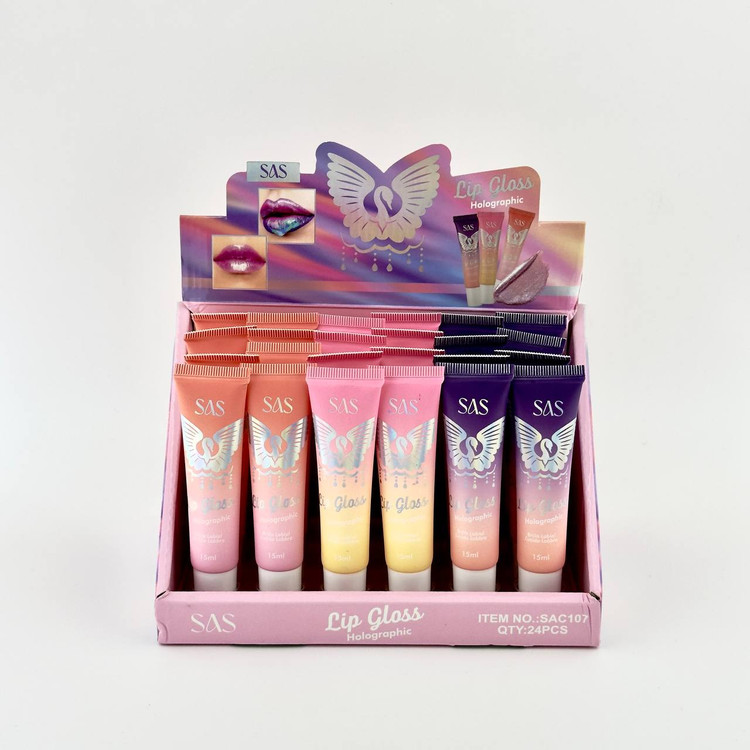 خرید لیپ گلاس حجم دهنده لب شاین دار هولوگرامی طرح قو اس ای اس