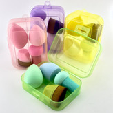 قیمت ست پد اشکی و براش آرایشی باکس دار مستطیلی رنگی چهار تایی