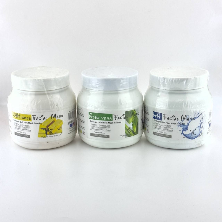 قیمت ماسک ضد چین و چروک صورت کاسه ای پودری لاتکسی ویکتوریا سوپر کالرفول 500 گرم
