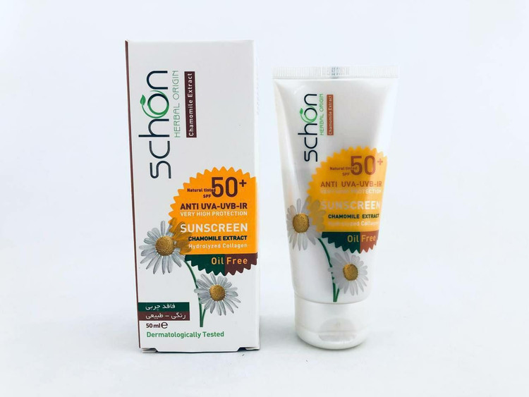 خرید کرم ضد آفتاب رنگ طبیعی فاقد چربی شون 50 میل