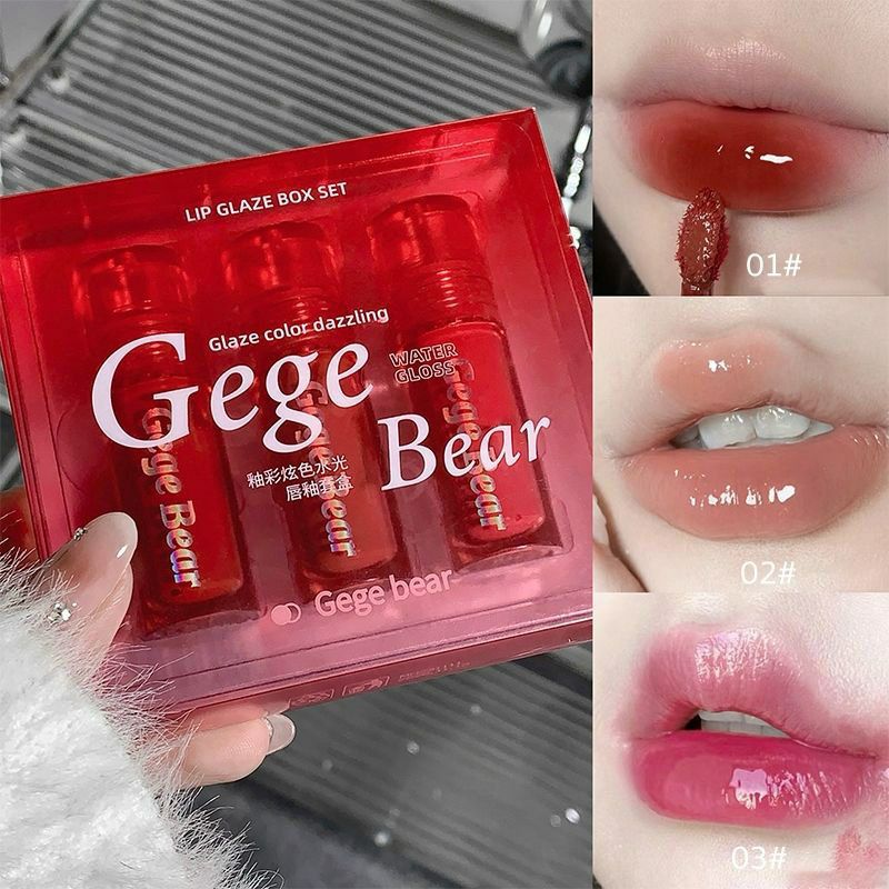 خرید پک رژلب خیس گگ بیر ۳ عددی gege bear
