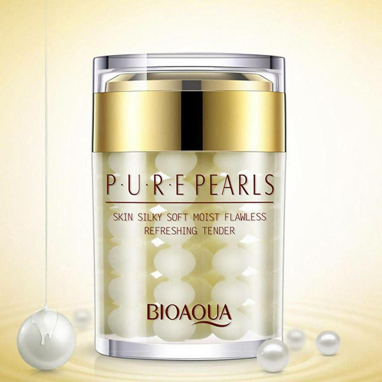 خرید کرم خواب ضد چروک مروارید خالص بیوآکوا 120 گرمی