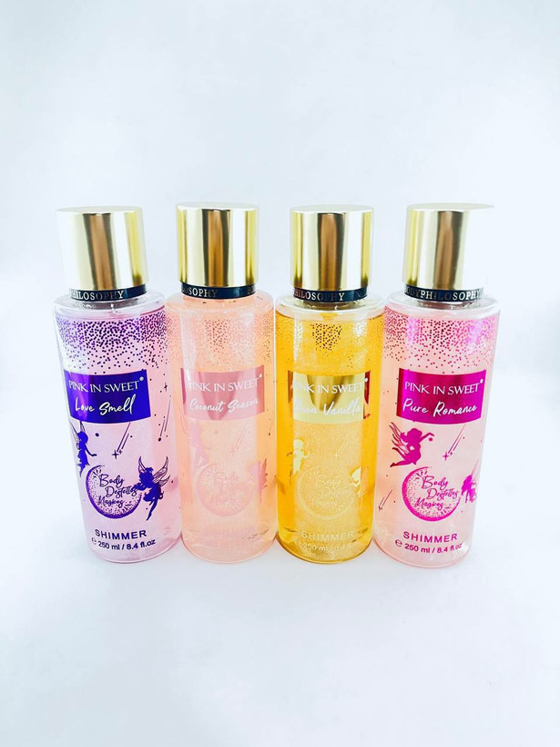 خرید و قیمت بادی اسپلش شاین دار طرح فرشته پینک این سوییت 250 میل