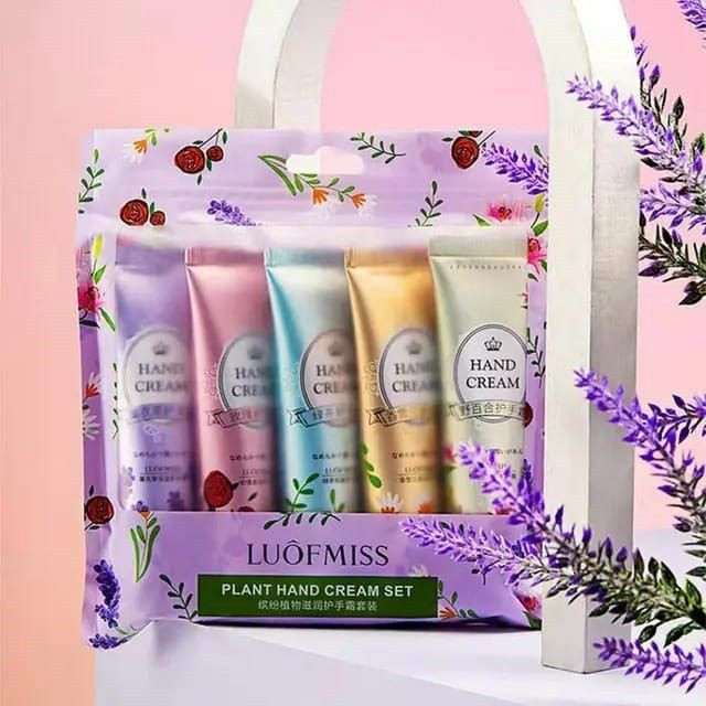 قیمت پک پنج عددی کرم مرطوب کننده دست لافمیس طرح گل