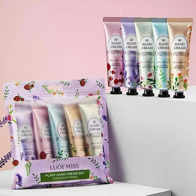خرید پک پنج عددی کرم دست لافمیس طرح گل