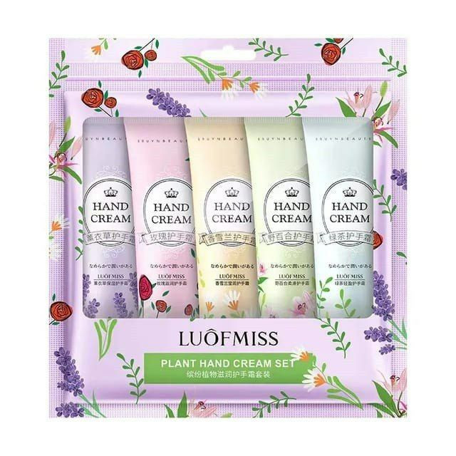 سفارش ست پنج تایی کرم دست لافمیس طرح گل luofmiss