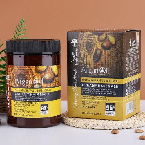 خرید ماسک مو بدون سولفات آرگان مراکشی لایتنس 1000 میل