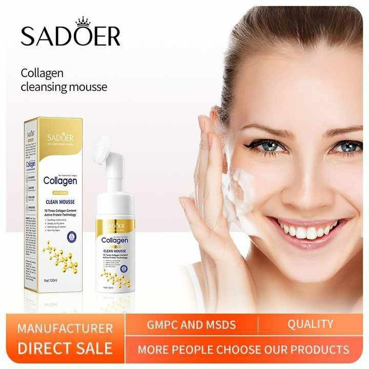 خرید اینترنتی فوم شوینده پوست صورت براش دار کلاژن سادور