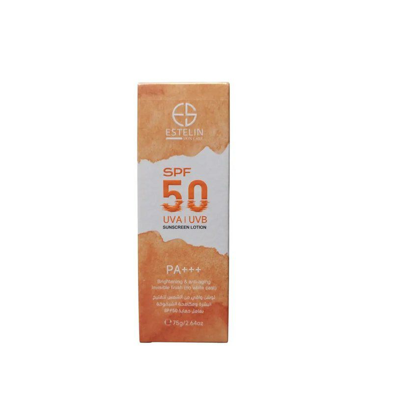 سفارش لوسیون ضد آفتاب پمپی بی رنگ استلین spf50 وزن 75 گرم ضدپیری و جوانساز