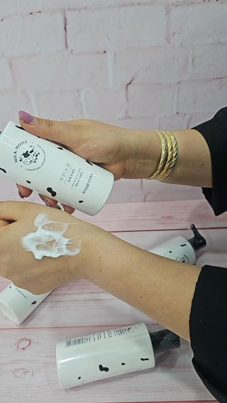 خرید اینترنتی کرم رفع خشکی بدن پمپی شیر گاو ایمیجز ۲۵۰ گرم