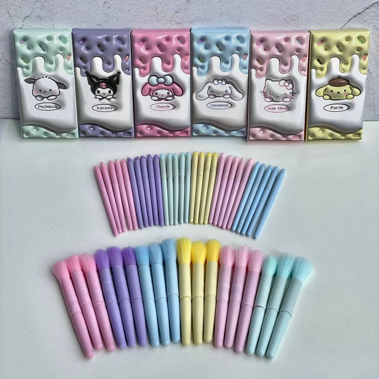 خرید ست براش هشت تیکه پاستیلی باکس عروسکی