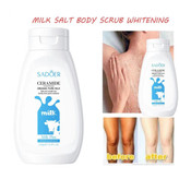 خرید نمک بدن سفید کننده شیر گاو و سرامید سادور 430 گرم