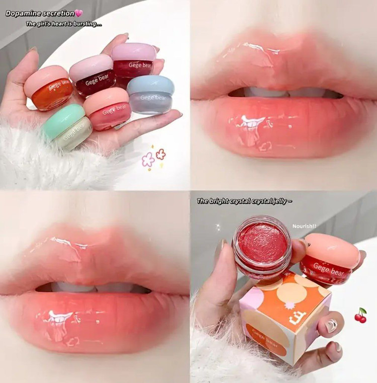 سفارش رژ لب خیس کاسه ای درب رنگی گگ بیر کره ای