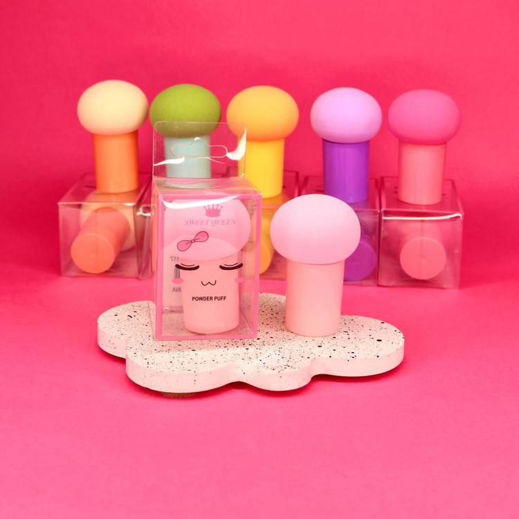 سفارش پد آرایشی صورت قارچی دسته رنگی سوییت کویین