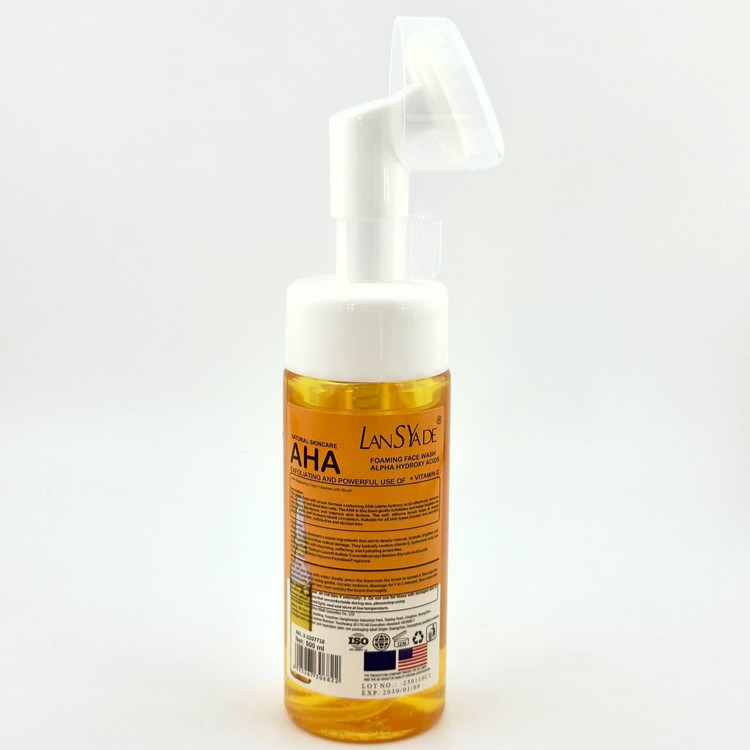 قیمت فوم شستشو روشن کننده صورت براش دار AHA لنسیاد 150 میل