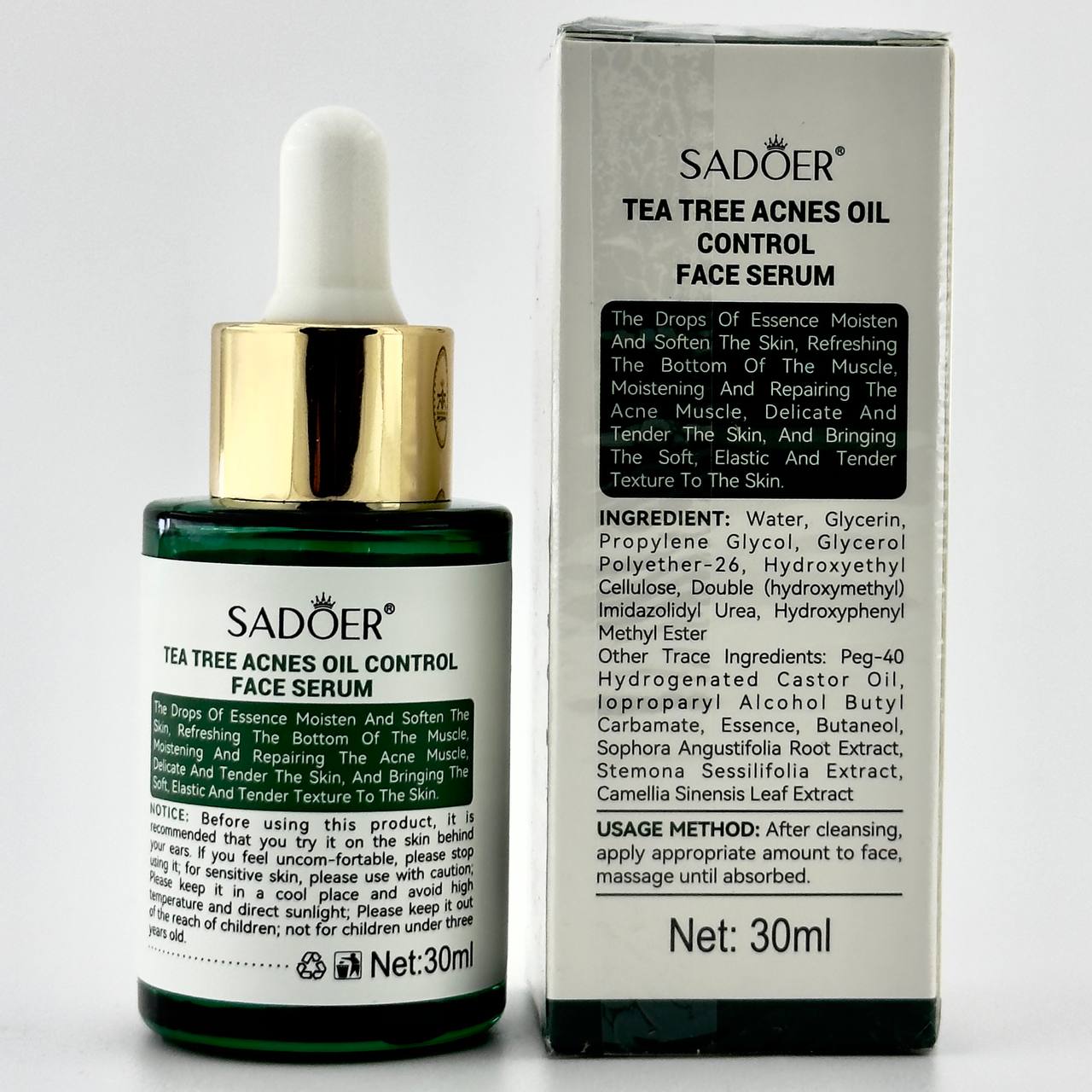 سفارش سرم صورت ضد جوش و آکنه تی تری سادور sadoer