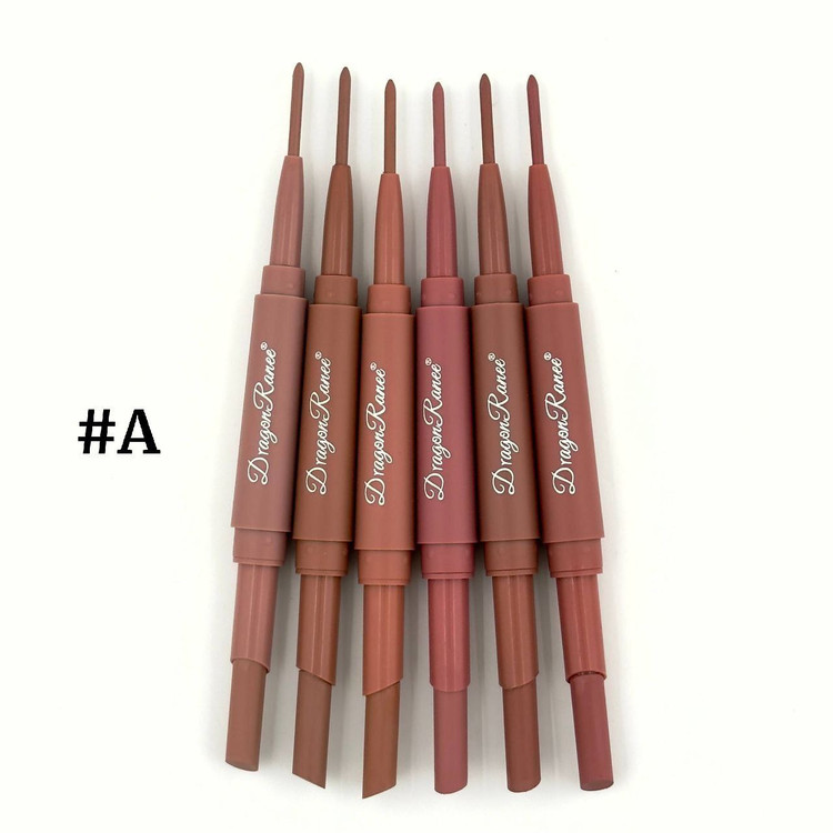 پک خط لب و رژ جامد دوطرفه دراگون رانی شش عددی با رنگ های جذاب