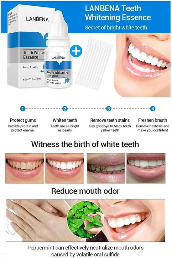 خرید اینترنتی بهترین محلول سفید و درخشان کننده دندان لانبنا