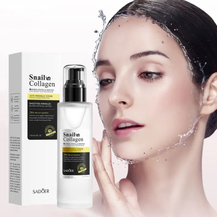 سفارش تونر صورت پمپی حلزون و کلاژن سادور 115 میل رفع جوش و لک
