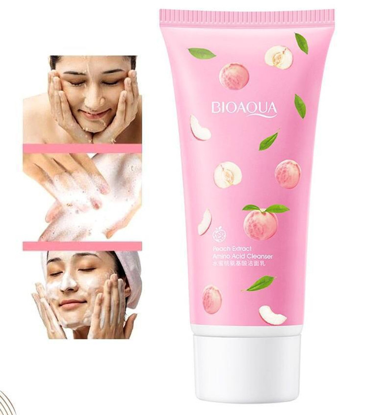 سفارش فوم شستشو صورت عصاره هلو بیوآکوا با وزن ۱۰۰ گرم