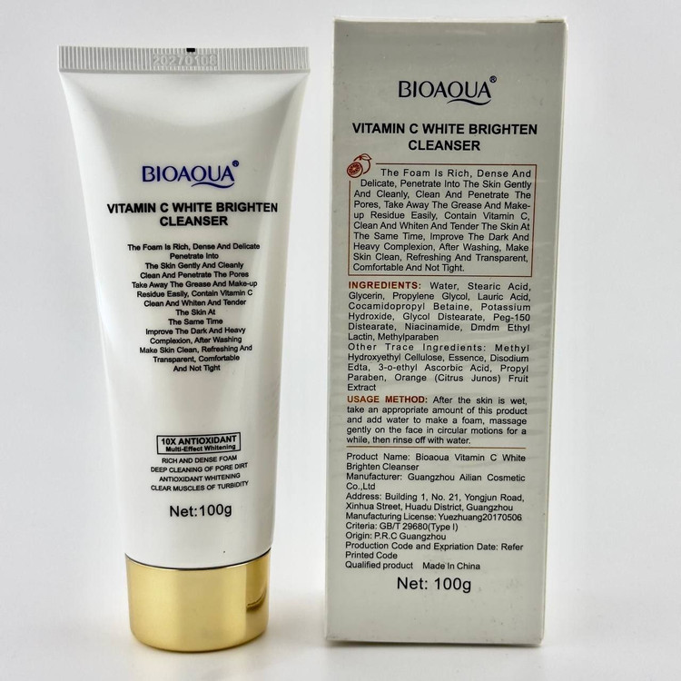 قیمت کلینزر صورت تیوپی ویتامین سی بیوآکوا 100 گرم bioaqua