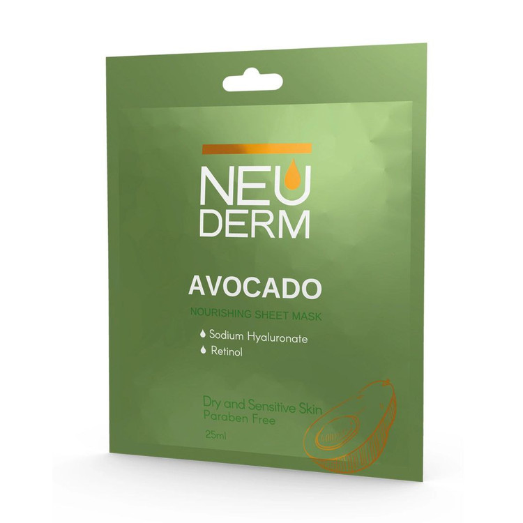 قیمت ماسک صورت ورقه ای آووکادو نئودرم 25 میل ( جور ) neoderm