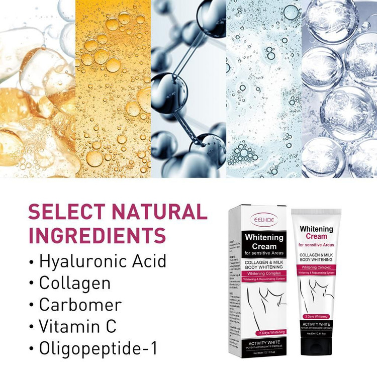 خرید اینترنتی کرم تیوپی سفید کننده و رفع تیرگی بدن ایلهو 60 میل