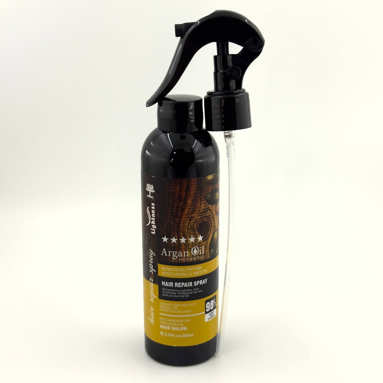 قیمت اسپری مو دو فاز ترمیم کننده بدون سولفات آرگان مراکشی لایتنس 200 میل اصلی lightness