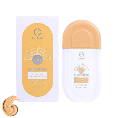 خرید کرم ضدآفتاب رنگی استلین spf100 با وزن 100 گرم